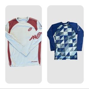 Two rash guards hypnotik and torque Jiu Jitsu